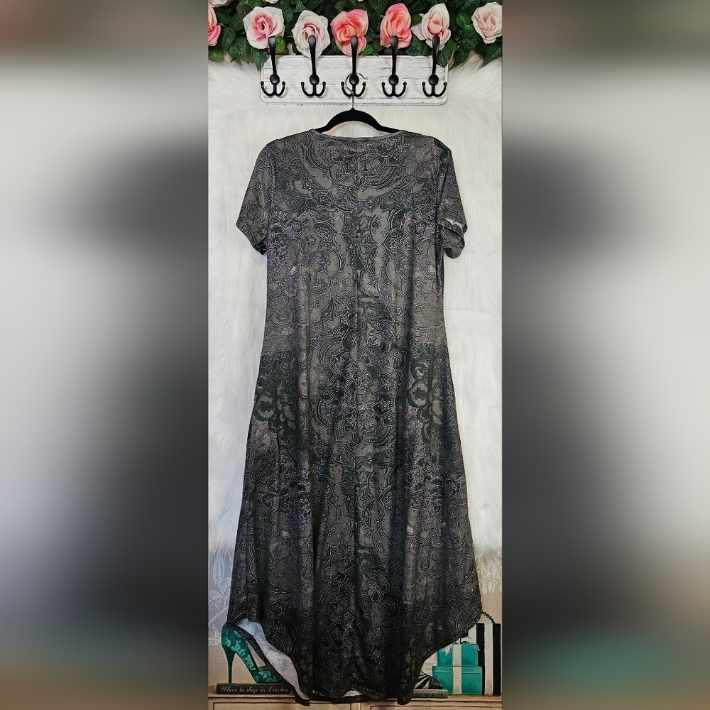 Noracora Stormy Skies High-Low Jersey Dress w/ Pockets - Picture 4 of 8